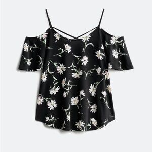 Kaileigh Valette back detail cold shoulder knit top